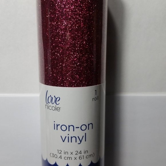 Iron On Vinyl Lollipop Glitter Dark Pink - Picture 2 of 7
